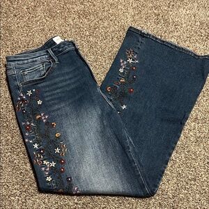 DRIFTWOOD CHARLEE embellished wide leg jeans